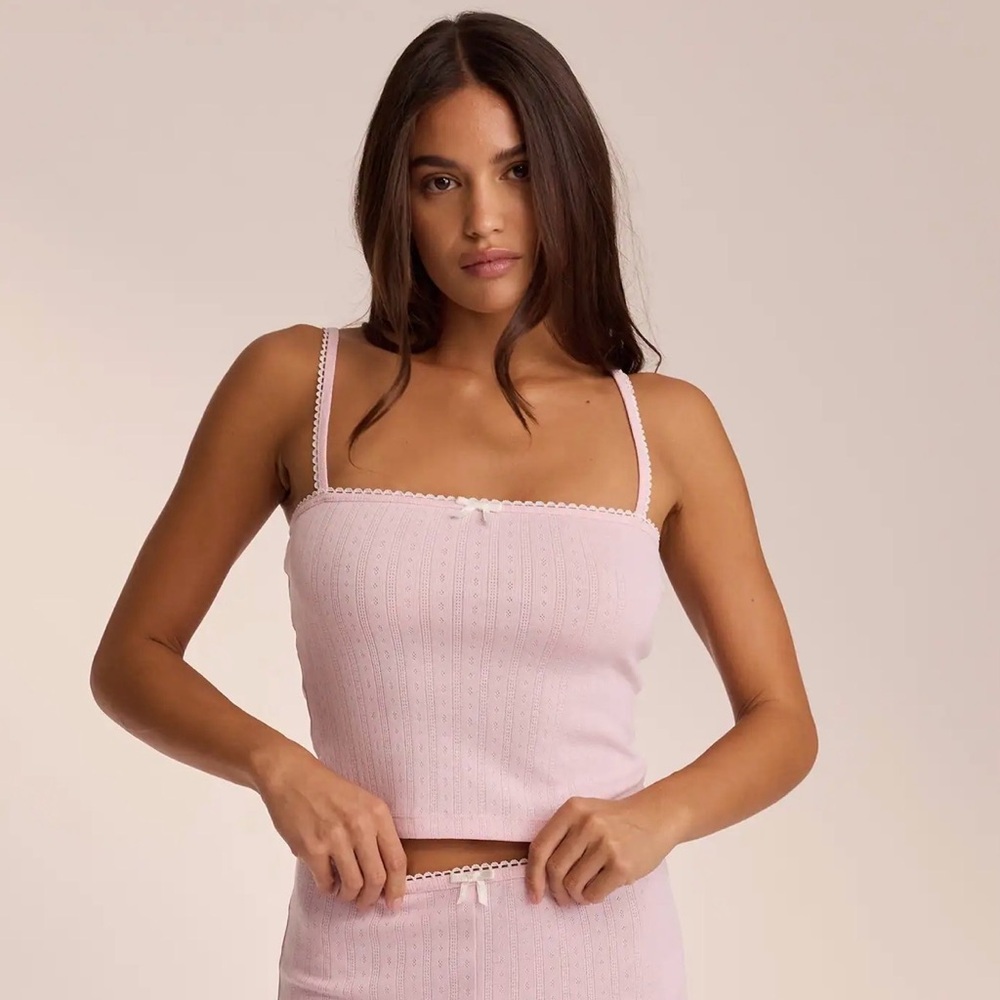 Women’s baby Pink Pointelle Pajamas